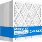 (12 Pack) 18x20x1 Furnace Air Filters, MPR 1900 & FPR 10, MERV 13 Pleated Air Filter (Actual Size: 17.75" x 19.75" x 0.75")