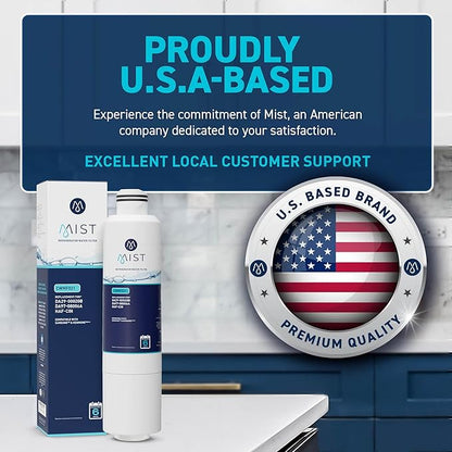 Mist HAF-CIN/EXP Refrigerator Water Filter Replacement for Samsung DA29-00020B, DA29-00020A, Kenmore 46-9101 – NSF 42 & 372 Certified – 2 Pack