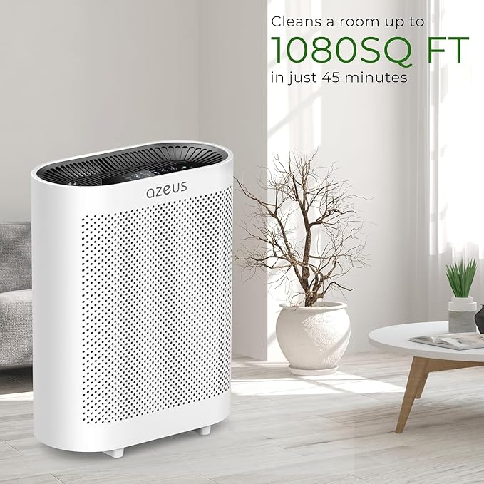 AZEUS 2-Pack Large Room Air Purifier for Home | Efficient Air Circulation | Quiet Operation | Sleek Design | Ideal for Living Room, Bedroom & Office