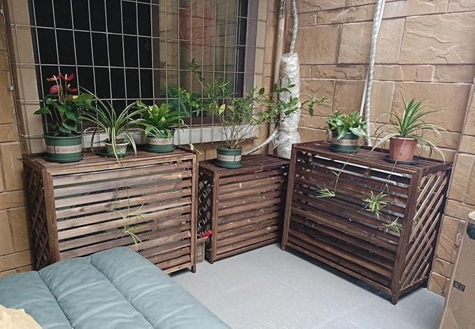 Weatherproof Outdoor Air Conditioner Cover Screen Fence for AC Units Protect Your AC from Elements 100x43x94cm