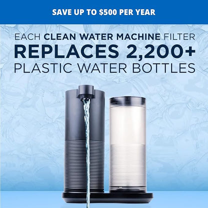 Aquasana Countertop Water Filter System for Drinking Water - Clean Water Machine - Removes 97% of Chlorine - Compact Filtration for Kitchen