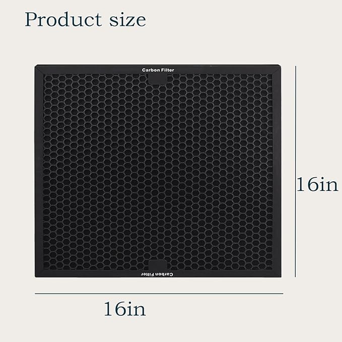 Carbon Filter 500 for Drieaz HEPA500 16'' x 16'' x 1'' & BlueDri & VEVOR Air Purifier, Air Scrubber Actived Carbon BD-AS-550 F301H - 2 Pack Activated Filter