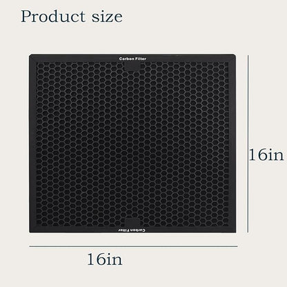 Carbon Filter 500 for Drieaz HEPA500 16'' x 16'' x 1'' & BlueDri & VEVOR Air Purifier, Air Scrubber Actived Carbon BD-AS-550 F301H - 2 Pack Activated Filter