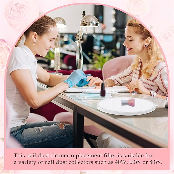 Juexica 4 Pcs Nail Dust Collector Filter Replacement Filter Reusable Dust Collector Filter No Spillin for Nail Machine Manicure Tools Salon Home Use
