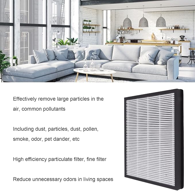 Air Purifier Filter Replacement for Midea KJ200G D41 KJ210G C42 C46 - Particulate Air Filter for Dust Odor Pollen Smoke Pet Dander Removal - Essential Air