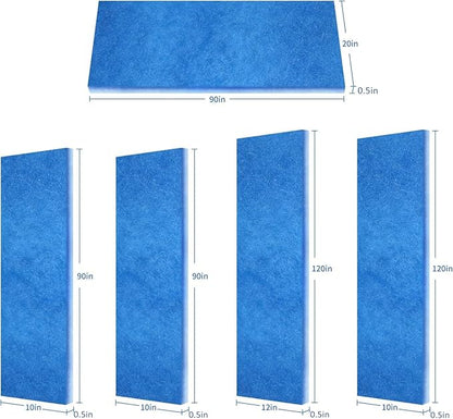 Air Vent Filters, 12"x90" Cut to Fit Air Filter Material,MERV 8 Reusable 3-Layer Air Vent Filter for Home Floor, Grilles, Ceiling, HVAC Furnace Vents, With Adhesive Tape