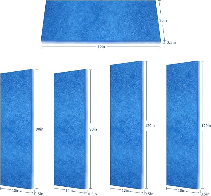 Air Vent Filters, 10"x120" Cut to Fit Air Filter Material,MERV 8 Reusable 3-Layer Air Vent Filter for Home Floor, Grilles, Ceiling, HVAC Furnace Vents, With Adhesive Tape