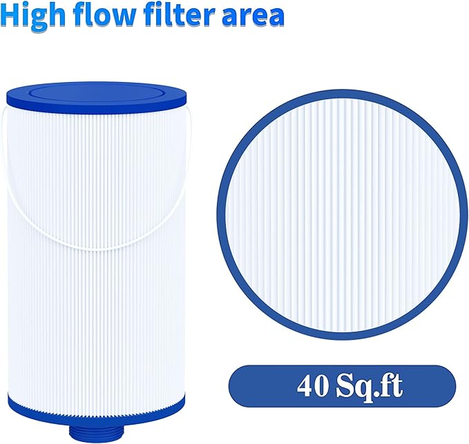 Cryspool® 2402 Filter Compatible with Watkins 303279, FC-2402, Free Flow and Lifesmart Hot Tub Filter, 1 1/2" Finer Thread Spa Filter Cartridge, 1 Pack