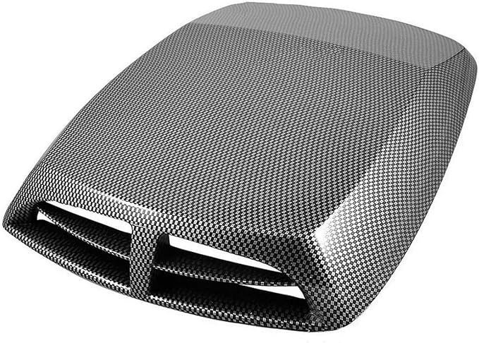 Decorative Hood Scoop Air Intake Flow Vent Black Carbon Universal Car Decoration Accessories Turbo Bonnet Cover(Carbon Color)