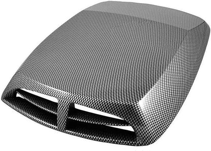 Decorative Hood Scoop Air Intake Flow Vent Black Carbon Universal Car Decoration Accessories Turbo Bonnet Cover(Carbon Color)