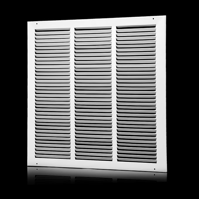 18x18 Air Return Grille(Duct Opening Size),Air Return Vent Cover,Flat Vent Cover,Rejillas De Aire Acondicionado Para Casa,Return Air Grilles,Outer Dimensions:19.75"Wx19.75"H(18"W x 18"H, Duct Opening)