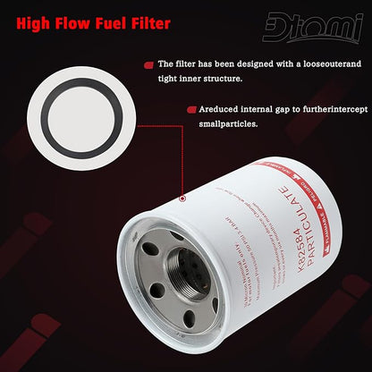 30 Micron Spin-on Fuel Filter Element, 25 GPM Diesel Gasoline Compatible With Mobile and Stationary Diesel Fuel Tank Pump