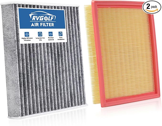 Engine+Cabin Air Filters Fit 2022 2023 2024 2025 2026 Nissan Pathfinder＆INFINITI QX60 (ALL ONLY FIT 3.5L) Engine Air Filter Replacement Accessories 272775NA1A 16546-6TA0A