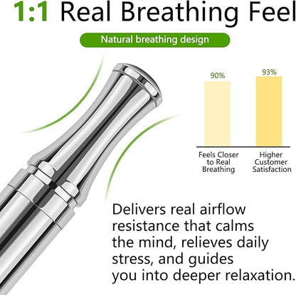 ASTOFLI Quit Smoking Breathing Necklace for Adults: Adjustable Air Outlet Breathing Necklace to Quit Smoking and Vape - Air Inhaler Stop Smoking Aids Fidget for Stress Anxiety Relief with Flavor Pack