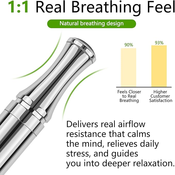 ASTOFLI Quit Smoking Breathing Necklace for Adults: Adjustable Air Outlet Breathing Necklace to Quit Smoking and Vape - Air Inhaler Stop Smoking Aids Fidget for Stress Anxiety Relief with Flavor Pack