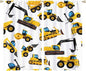 Kids Construction Equipment Window Curtains, Excavator Tractor Tow Truck Rod Pocket Decorative Windows Curtain for Children Teens Boys Girls Room Decor 72x63in (30% Blackout)