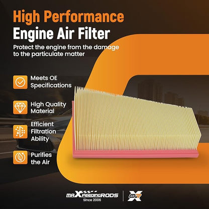 maXpeedingrods CA11411 A2700940004 Engine Air Filter Fit for Infiniti QX30, A180, A200, A220, A250, B180, B200, B220, CLA180, CLA200, GLA250, CLA35 AMG