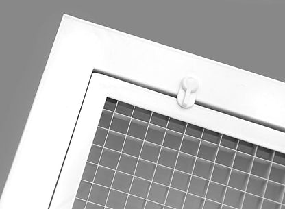 HVAC Premium 22" x 32" Cube Core Eggcrate Return Air Filter Grille for 1" Filter - Aluminum - White [Outer Dimensions: 24.5" x 34.5"]