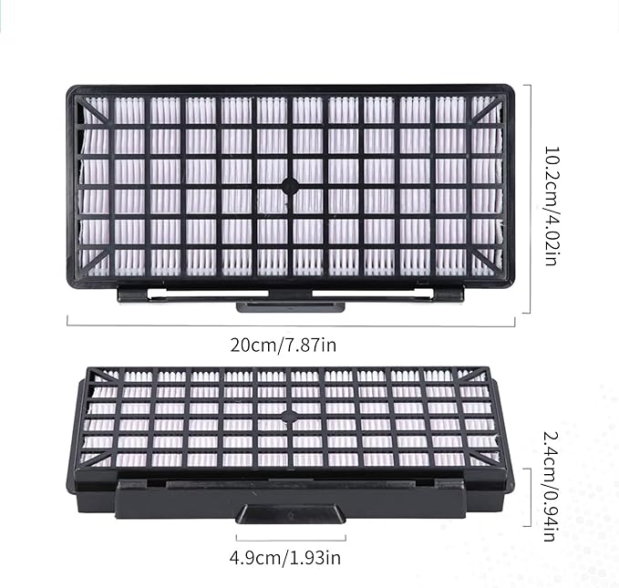 Pack of 2 Floor Machines Filter Vacuum Accessories Suitable for BBZ154HF VZ154HFB Model Vacuum Filter