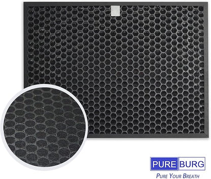 PUREBURG Replacement Filter Pack Compatible with RabbitAir BIOGS CLASSIC SPA-421A SPA-582A Air Purifier,H13 HEPA + Activated Carbon Filter Air Clean dust PM2.5 Odor