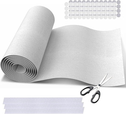 MERV 13 Filter Material, 23 Ft² Cut to Fit Air Filter Material for Captures Dust and Pet Dander as Small as 0.3 Microns. With Adhesive Hook Tape, Suitable for Ceiling and HVAC Furnace Vents