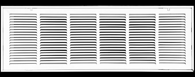 HVAC Premium 36 x 6 Duct Opening Steel Return Air Filter Grille, for 1-inch Filter, Removable Door, Flat Stamped HVAC Vent Cover Grille, Outer Dimensions 38.5 x 8.5