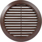 Brown 6" Inch Round Ventilation Grille with Screen mesh. (Duct 6Ø / Grille 7Ø) Ventilation Applications. Indoor and Outdoor Vent Cover - Air Vent Cover for Air Intake, Exhaust