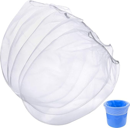 Paint Strainer Bags White Fine Mesh Filters Bag Bucket Elastic Opening Strainer Bags Hydroponic Paint Filter Bag for Paint Gardening (20 Pieces, 1 Gallon)