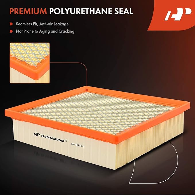 A-Premium Engine Air Filter Compatible with Toyota, Dodge, Jeep & Lexus Models - Camry, Highlander, Avalon, Sienna, Durango, Grand Cherokee, ES350, NX300, RX350 - Replace# 17801-0P050