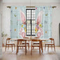 Easter Window Curtains 72 Inch Long 2 Panel Set, Rod Pocket Long Curtains & Drapes, Spring Rabbits Ears Feet Flowers Wooden Grain Light Filtering Window Treatment for Bedroom Living Room 52"W x 72"L