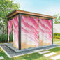 Ocean Outdoor Curtains for Patio Beach Waves Watercolor Abstract Gradient Pink Waterproof Outside Curtains with Grommet Top Weatherproof Curtain for Cabana Pergola Gazebo, 1 Panel, 54" W x 84" L