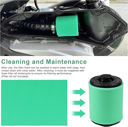 Foam Air Filter Material Replacement for Uni BF-1 BF1 Filter, 14" X 17" X 5/8" Green Fine Air Filters Foam Sheet 65-PPI for Motorcycle ATV Dirt Bike Most Small Engines - Universal and Cuttable
