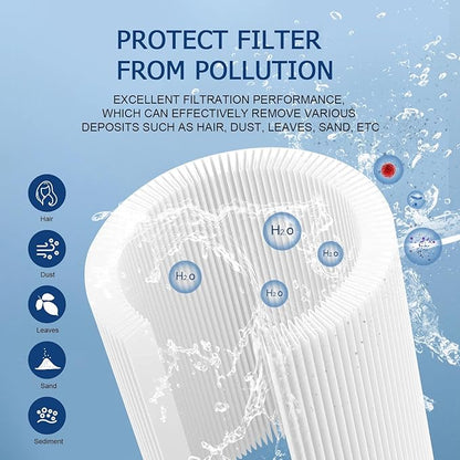 REEPLAR RPF2540 Hot Tub Filter Replace Jacuzzi 2540-381 Compatible with J-200 Series (2007+) J-115 J-125 (2016+), 95 sq ft Pool & Spa Filter Cartridge with Closed Handle