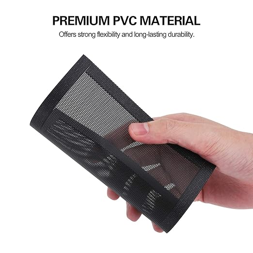 MoKo 140mm Dust Filter for Computer Cooler Fan, [4 Pack] Magnetic Frame PC Fan Dust Mesh PC Cooler Filter Dustproof PVC Cover Computer Fan Grills - Black