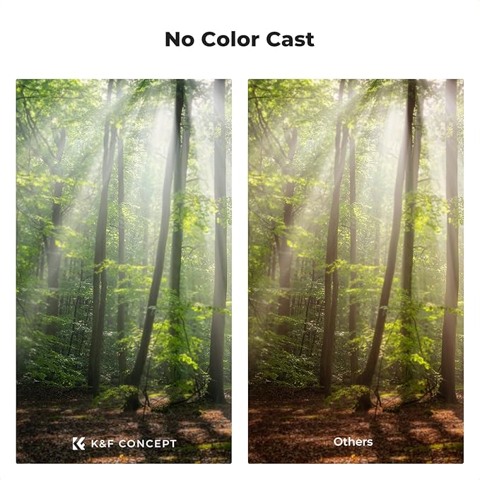 K&F CONCEPT 77mm Black Diffusion 1/4 & 1/8 Lens Filter Kit (2 Pcs), Mist Cinematic Effect Filter for Vlog/Video/Portrait Image with 28 Multi-Layer Coated