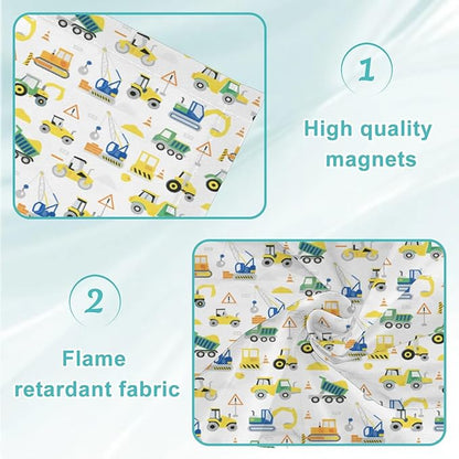 6 Pcs Fluorescent Light Covers for Ceiling Lights Construction Vehicles Excavators Dump Trucks Cranes Safety Signs Decorative Magnets Light Filters for Office Home Classroom Must Haves 4’ x 2’