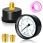 MEANLIN MEASURE 1/4" NPT 0-60Psi Swimming Pool Water Pressure Gauge 2" FACE DIAL, Center Back Mount, with 1/2" NPT and 3/8" NPT Hex Bushing