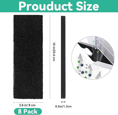 Lubise 8Pcs Carbon Filters Compatible with LR 3,0.5in Replacement Activated Charcoal Filters for Litter Box Premium Filters,Thickened and Durable,Eliminate Odor and Controls Moisture on Pet's Body
