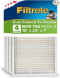 Filtrete 18x25x1 AC Furnace Air Filter, MERV 8, MPR 700, Tough on Pollen, Easy on Airflow, 3-Month Pleated 1-Inch Electrostatic Air Cleaning Filter, 4-Pack (Actual Size 17.81 x 24.81 x 0.81 in)