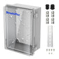 Outdoor Electrical Junction Box | IP67 Waterproof | Resistant ABS Material with Clear UV Coating Cover | Weatherproof Box for Outdoor, Garden, Deck, Patio