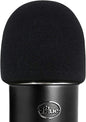 ienza® Windscreen for Blue Yeti Foam - Also Fits Other Large Microphones Such as MXL, Audio Technica and More - Quality Sponge Material to Act as a Pop Filter for Your Mic (Black)