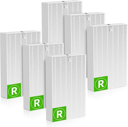 HPA300 HEPA Air Purifier Filter R for Honeywell HPA300 HPA200 and HPA5300 Series, 6 Pack H13 True HEPA Filter Compatible with Honeywell Filter-R, HRF-R3