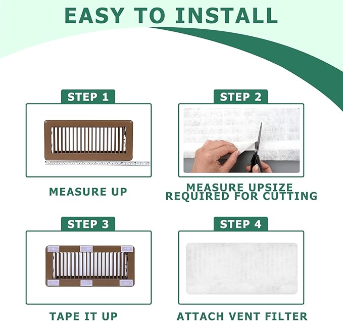 Complete Air Vent Filter Kit, 78.7 Inches * 39.3 Inches,Electrostatic Media，Free Cutting, Captures Dirt, Dust, Smoke, Pollen Size Particles Air Vent Filter with Adhesive Tape, 1-Pack