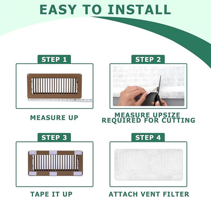 Complete Air Vent Filter Kit, 78.7 Inches * 39.3 Inches,Electrostatic Media，Free Cutting, Captures Dirt, Dust, Smoke, Pollen Size Particles Air Vent Filter with Adhesive Tape, 1-Pack
