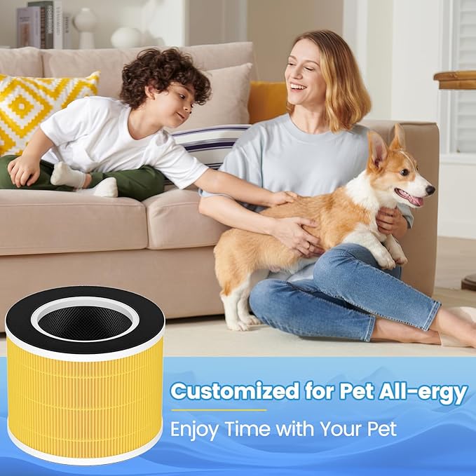 RP-AP088-F1 Replacement Filter Compatible with RENPHO RP-AP088W, RP-AP088, RP-AP088B Air Purifier, 5-Stage High-Efficiency Filtration, Compared Part #RP-AP088-F1, 2 PACK