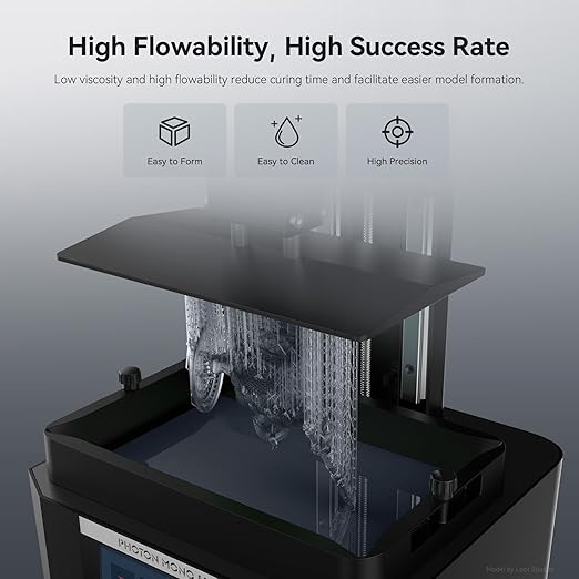 ANYCUBIC ABS-Like Resin Pro 2, Upgraded 8K 3D Printer Resin with Enhanced Strength and Toughness, High Precision, Low Odor, Wide Compatibility for All LCD 3D Printers (Smoky Black, 1kg)