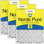 Nordic Pure 16x25x1 (Actual Size: 15 1/2 x 24 1/2 x 3/4) Pleated MERV 10 Air Filters 3 Pack