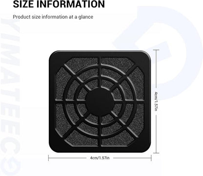 40mm Fan Filter Dustproof Cover, 2 Pack Dust Filter PC Case Fan Grill ABS Protective Dust Guard Mesh Cover for DIY Computer Case Fans, Effective Dustproof Protection (40 * 40mm)