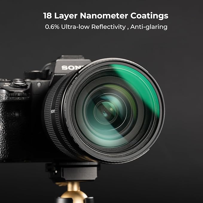 K&F CONCEPT 72mm White Mist 1/4 Filter, 18 Multi-Layer Coatings Dreamy Soft White Diffusion Filter with Cleaning Cloths for Portrait/Video/Vlog Photography