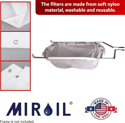 MirOil RB22FS Oil Polishing Filter Bag, Maintain Quality & Taste of Fried Foods, Reduce Contaminants, Extends Life of Hot & Cold Cooking Oil for Diner, Restaurant & Food Service(Bag Only) - Part 12748